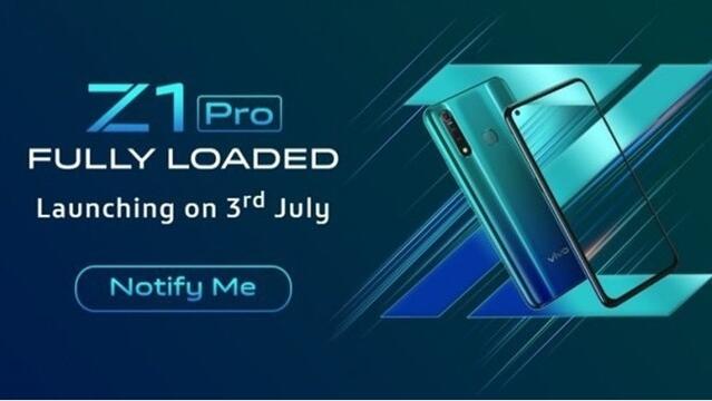 vivo官宣 将于7月3日在印度发布Z1 Pro