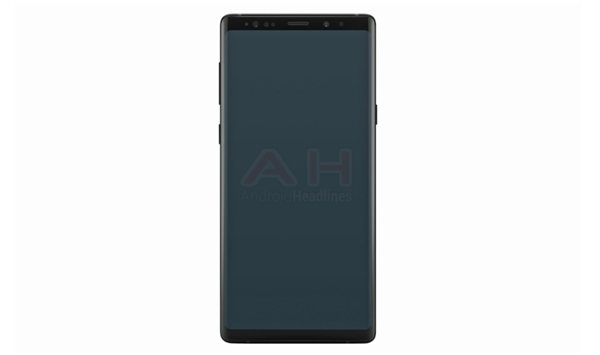 全视曲面屏 疑似三星Galaxy Note 9官方渲染图泄漏
