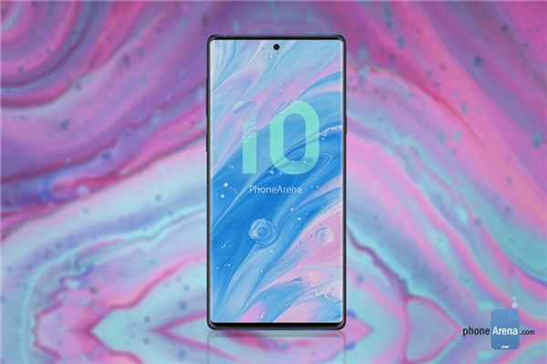 外媒放出三星Note 10渲染图：打孔屏+后置竖排四摄