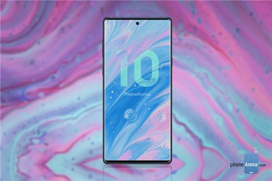 三星Galaxy Note 10再曝正面渲染图：居中前置摄像头更顺眼