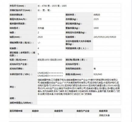 续航比肩特斯拉 广汽新能源Aion LX申报信息曝光