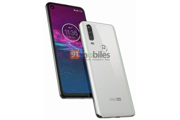 Moto OneAction渲染图曝光：挖孔全面屏+后置竖排三摄