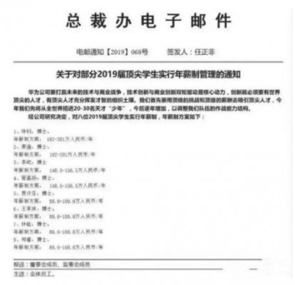 华为高价招揽人才 应届博士年薪最高201万元