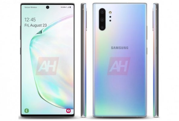 三星GalaxyNote10+ 5G版渲染图曝光：或将于8月23日正式亮相