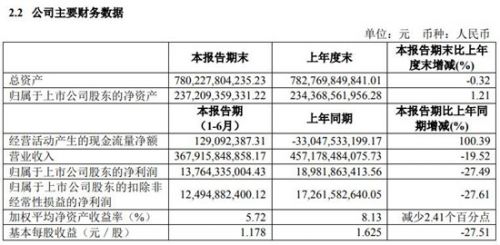 上汽集团上半年营收同比下降19% 新能源汽车销售8.2万辆