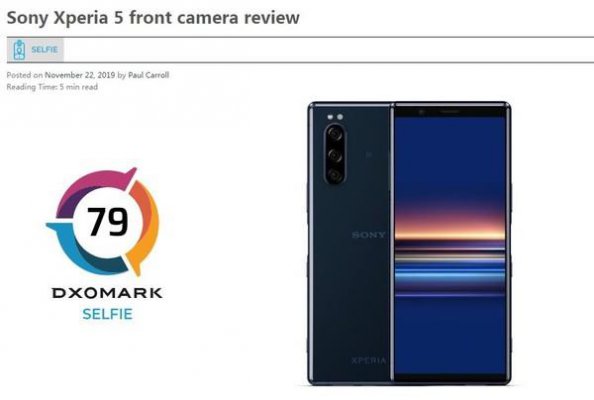 索尼Xperia 5前置摄像头DxOMark得分出炉未能进入前十