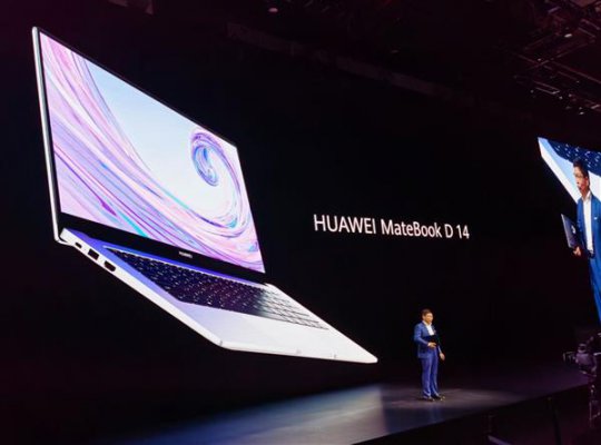 华为发布Matebook D 14笔记本：全面屏微边框 正版Windows归来