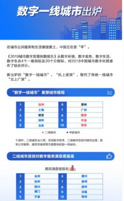 2019城市数字发展指数报告：二线城市崛起 杭州第一武汉第三