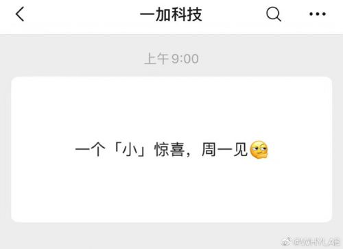 一加今日将公布“小”惊喜：一加8系列将配
