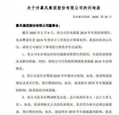 暴风集团收问询函 要求尽快披露2019年业绩情况