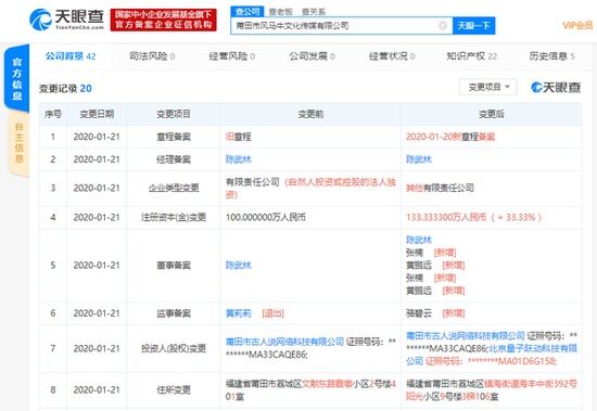 字节跳动投资MCN机构风马牛传媒 间接持股25%
