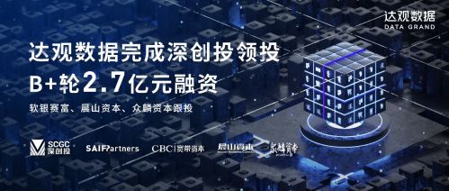 达观数据完成2.7亿元B+轮融资 深创投领投 晨山资本、众麟资本跟投