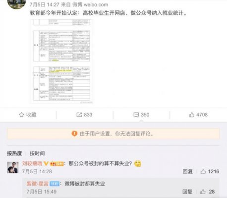 教育部认可公众号博主是自由职业 网友：公号被封算失业吗？