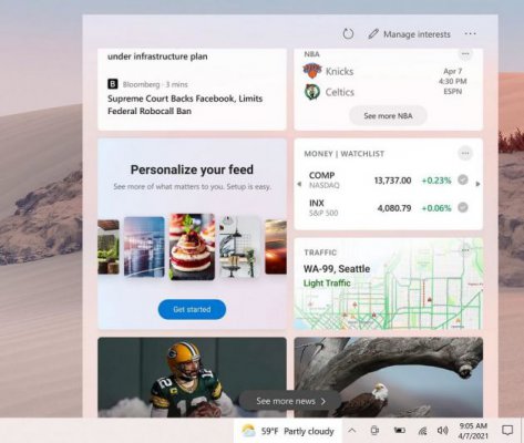微软发布 Win10 KB5003173 累积更新，“新闻和兴趣”已正式启用