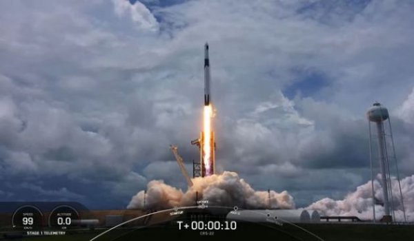 SpaceX成功发射货运龙飞船 向空间站运送3311公斤补给
