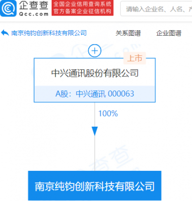 中兴通讯于南京成立创新科技公司，注册资本10亿元